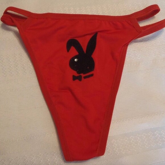 WOMENS Bunny Thong Choice Color Black Red Pink One Size Small Up To 32" NWOT - Picture 4 of 15